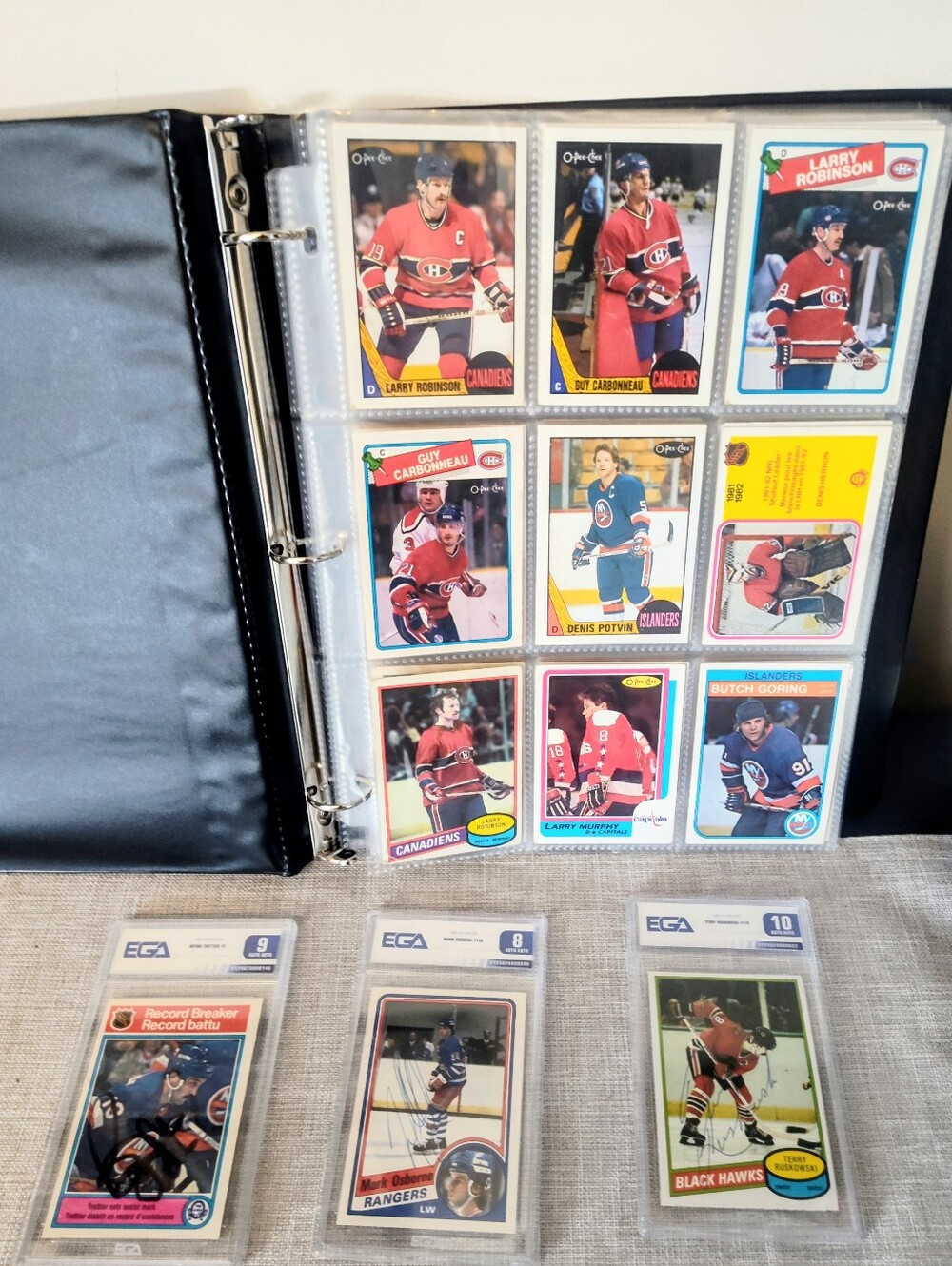 1980's Hockey card lot- 3 Graded autos & more 115+ cards